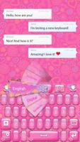 Pink Hearts Keyboard পোস্টার