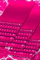 Couleur du clavier Thème rose Affiche