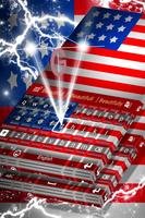 American Flag Keyboard Theme Plakat