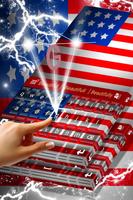 American Flag Keyboard Theme imagem de tela 1