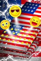 American Flag Keyboard Theme capture d'écran 3
