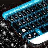 ikon Glowing Blue Neon Keyboard