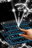 Glowing Blue Neon Keyboard اسکرین شاٹ 1