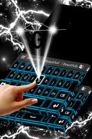 Glowing Blue Neon Keyboard اسکرین شاٹ 2