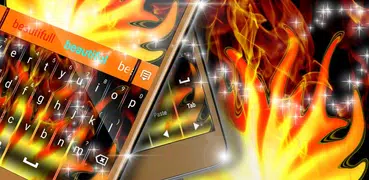 Flames Animated Keyboard Theme