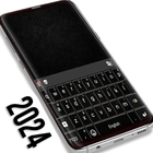 Teclado negro mate icono