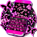 Neon Butterflies Keyboard APK
