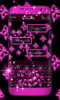 Neon Butterflies Keyboard poster