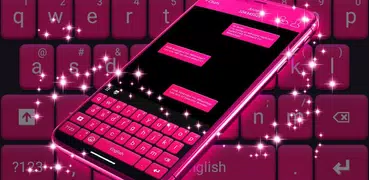 Teclado rosa para WhatsApp