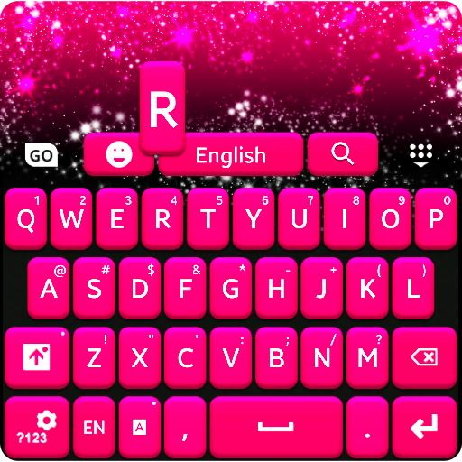 Teclado rosa para WhatsApp