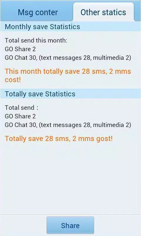 Go chat in go sms