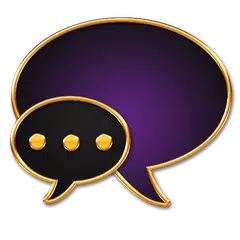 GO SMS Golden Vintage Purple APK download