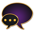 GO SMS Golden Vintage Purple APK