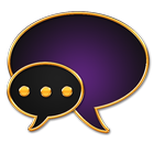 GO SMS Золотой Винтаж Фиолет иконка