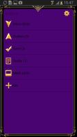 GO SMS Золотой Винтаж Фиолет скриншот 3