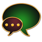 GO SMS Golden Vintage Green icône