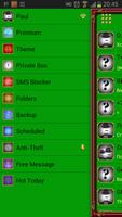 GO SMS Golden Vintage Green captura de pantalla 2