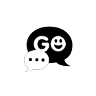 GO SMS - Theme black and white icône