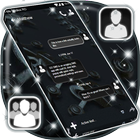 Black New SMS Theme icon