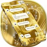 Goldenes SMS-Thema Zeichen