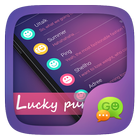 (FREE)GO SMS LUCKYPURPLE THEME icône