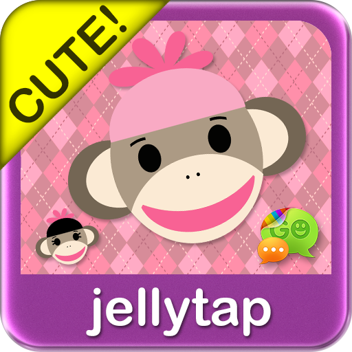Sock Monkey Pink Go SMS Theme