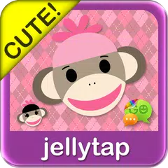 Sock Monkey Pink Go SMS Theme