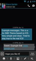 GO SMS THEME - Smooth ICS Blue Affiche