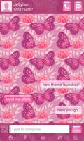Pink Butterfly Go SMS Theme imagem de tela 2