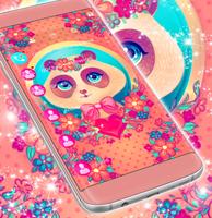 Panda rose pour SMS Affiche