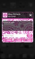 Pretty Pink Paisley SMS Theme capture d'écran 3