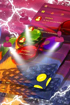 Screenshot 4 for Colorful SMS Theme