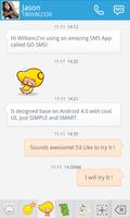 GO SMS MANGO ANIMATED STICKER imagem de tela 3
