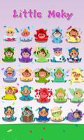 GO SMS PRO LITTLE MOKY STICKER screenshot 1