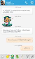 GO SMS PRO LITTLE MOKY STICKER screenshot 2