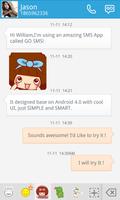 GO SMS CUTEMOC STICKER screenshot 3