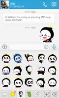 GO SMS HULA ANIMATED STICKER imagem de tela 2