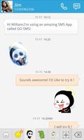 GO SMS HULA ANIMATED STICKER imagem de tela 3