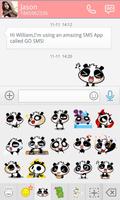 GO SMS PRO NONOPANDA STICKER screenshot 2