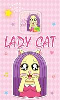 GO SMS PRO LADY CAT STICKER plakat