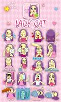 GO SMS PRO LADY CAT STICKER screenshot 1