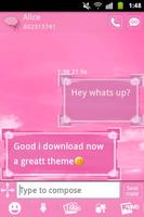 Clouds Pink Theme GO SMS Pro capture d'écran 1