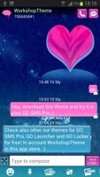 Tema Azul Rosa GO SMS Pro Cartaz