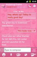 Pink 2 GO SMS PRO Theme Ekran Görüntüsü 1