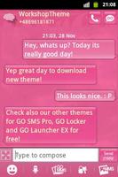 Pink Cute Sweet Theme GO SMS Affiche