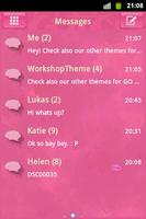 Pink Cute Sweet Theme GO SMS capture d'écran 1