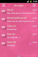 Baixar Pink Cute Sweet Theme GO SMS APK