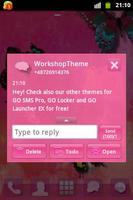 Pink Cute Sweet Theme GO SMS capture d'écran 2