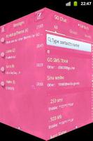 Pink Cute Sweet Theme GO SMS capture d'écran 3