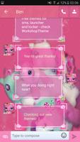 Thème Pink Pony GO SMS PRO capture d'écran 1